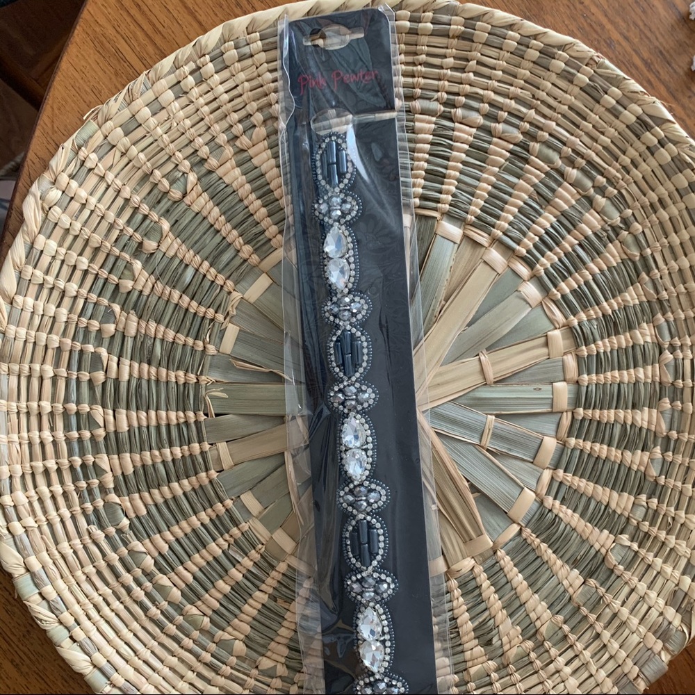 Pink pewter “Avie” headband